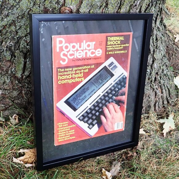 Popular Science Magazine October 1983 -HANDHELD COMPUTERS Framed 12" x 15" - Picture 1 of 4